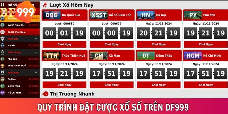 Quy trình chốt xổ số dễ dàng trên nền tảng DF999